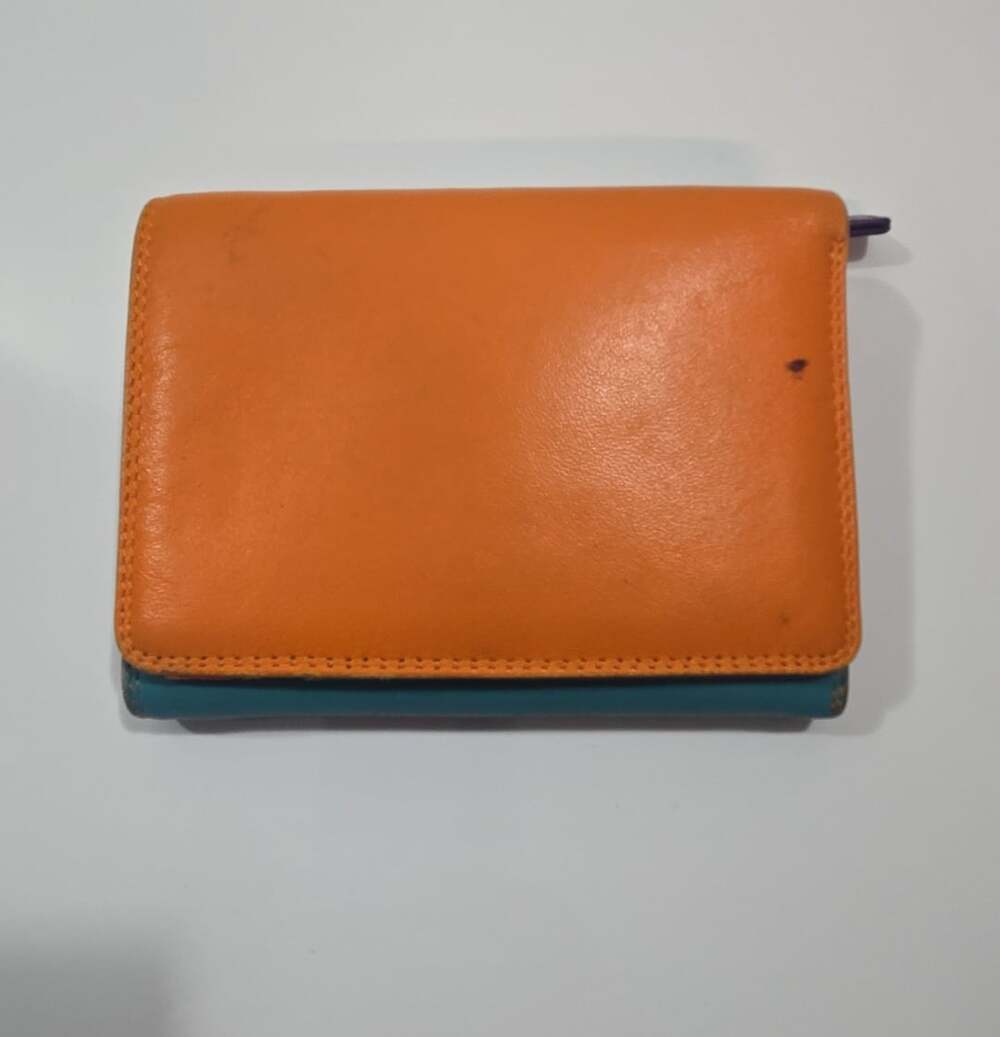 Mywalit Multi Color Leather Trifold Wallet